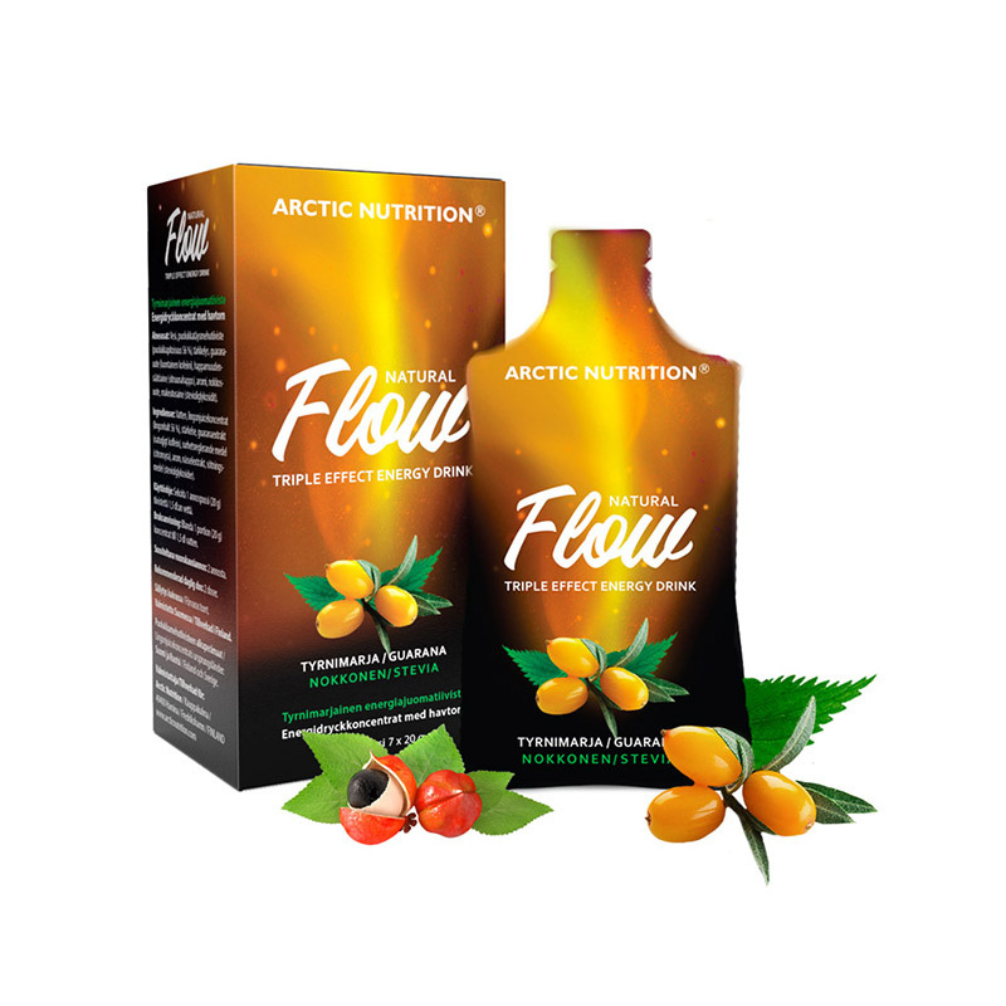 Soluni Flow-energiajuoma – Tyrnimarja 7 x 20 g