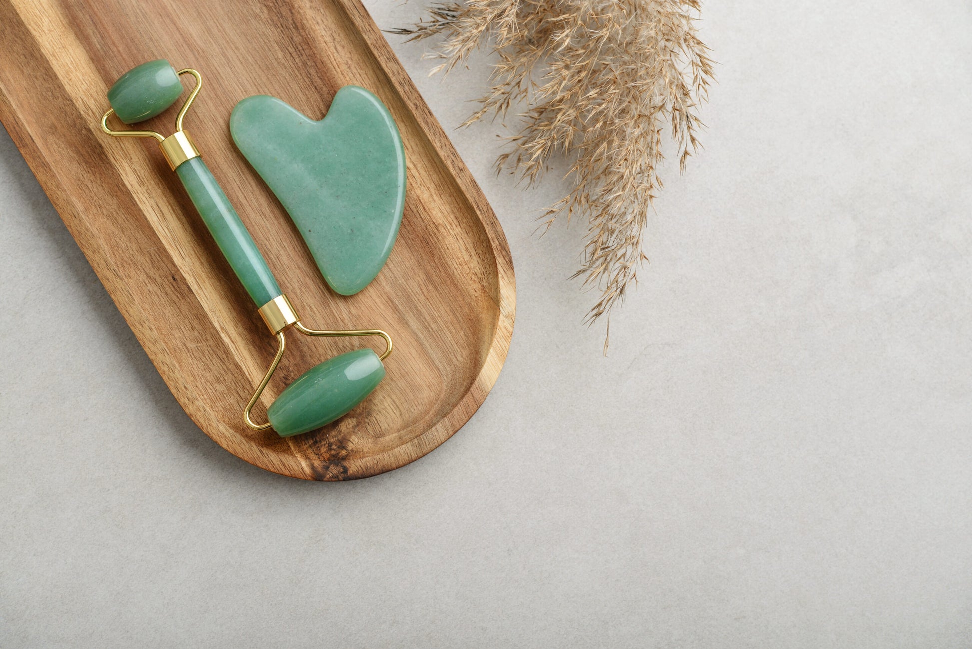 Facial Jade Massage Roller And Gua Sha Massager