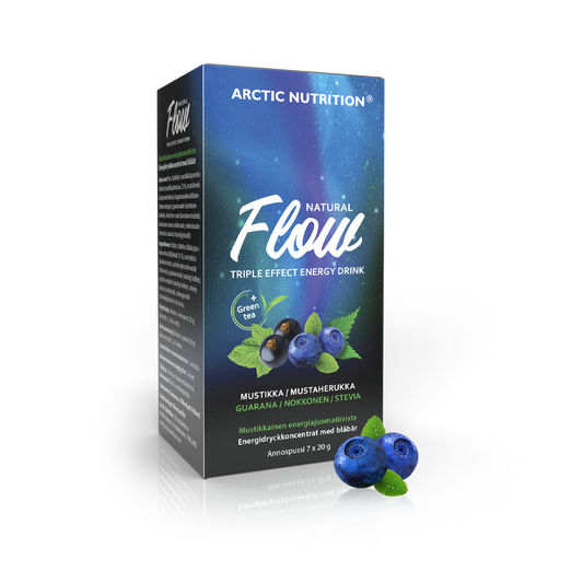 Soluni Flow-energiajuoma – Mustikka 7 x 20 g