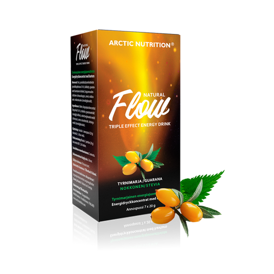 Soluni Flow-energiajuoma – Tyrnimarja 7 x 20 g